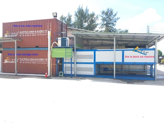 kaufen Automatischer Handelsinnenkühlungs-Block-containerisierte Eis-Maschine 10Ton online manufacture