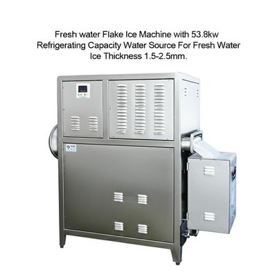 kaufen Freshwater Flake Ice Machine with 53.8kw Refrigerating Capacity 10000kg/24h Production and 1.5-2.5mm Ice Thickness online manufacture