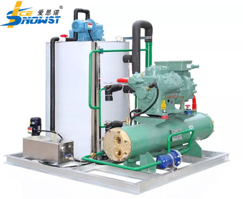 480 V Wassergekühlte Schneewasser Meereswasser Flach-Eismaschine 10 Tonnen