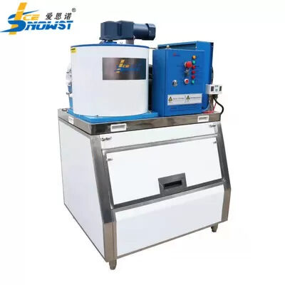 Freistehende Süßwasser-Flacheneismaschine mit 12-17 Minuten Eisschmelzgeschwindigkeit und Luftkühlkondensation